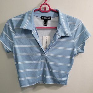 Med SWS Essentials Striped Crop Top